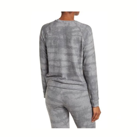 Beyond Yoga NWT Women's Grey Printed FAVORITE Hacci Pullover - Picture 6 of 7